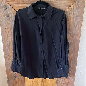 Zara oversized black blouse. Size S